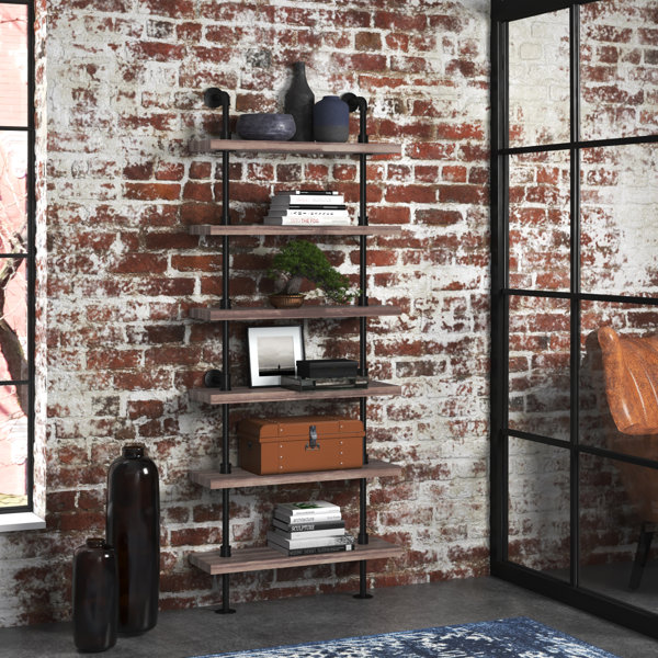 Steelside™ Charter 78.5'' H x 31.5'' W Iron Ladder Bookcase & Reviews